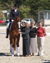 Jodie and Wencenza receiving ribbon...