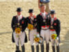 Great Britain's Silver Medal Team: Laura Bechtolsheimer, Fiona Bigwood, Carl Hester and Maria Eilberg