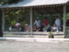 Ladies watchng from gazebo