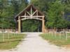 Path leading from barn to rings