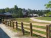 Side of show barns facing rings