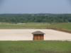 View of warmup ring with eventers in the background